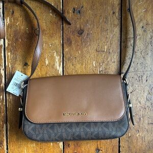 NWT MICHAEL KORS Tan and Brown Crossbody Bag